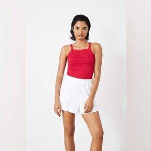 WSLY Bandier Women’s BLEECKER RIBBED STRAIGHT NECK CAMI |Color:DRAGON FRUIT| NEW